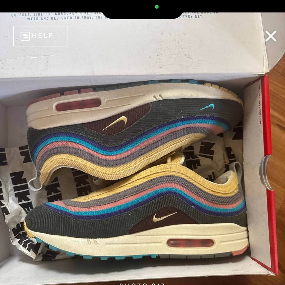 Nike Air Max 97 with Yellow, Blue, and Pink Accents